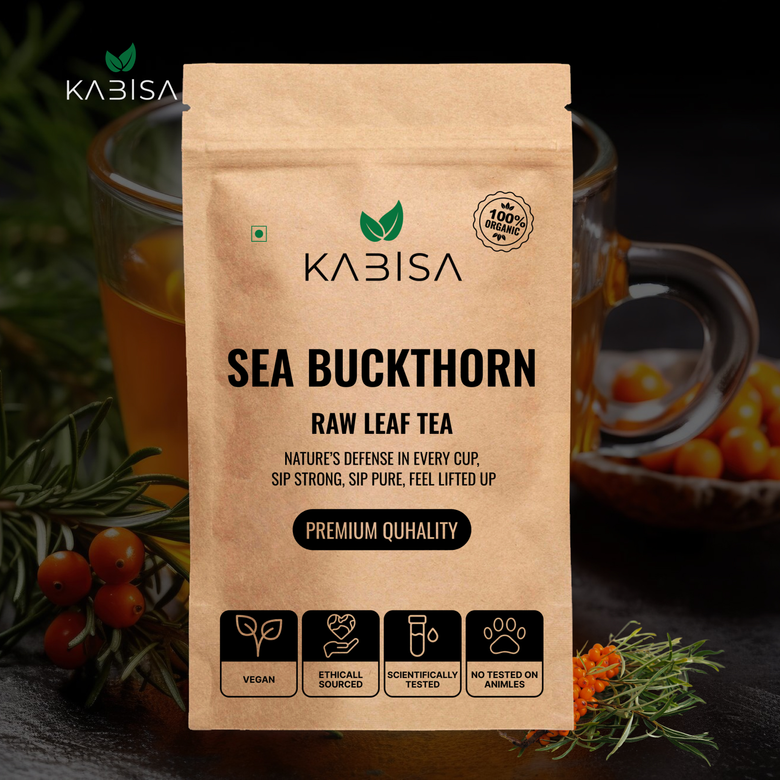 Kabisa Sea Buckthorn Berries — Nutrient Rich Omega-7 Antioxidant Superberry Wellness